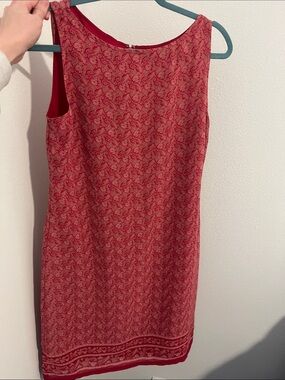 Old Navy Red Paisley Sleeveless Shift Dress